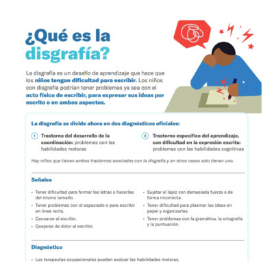 ¿Qué es la disgrafía?